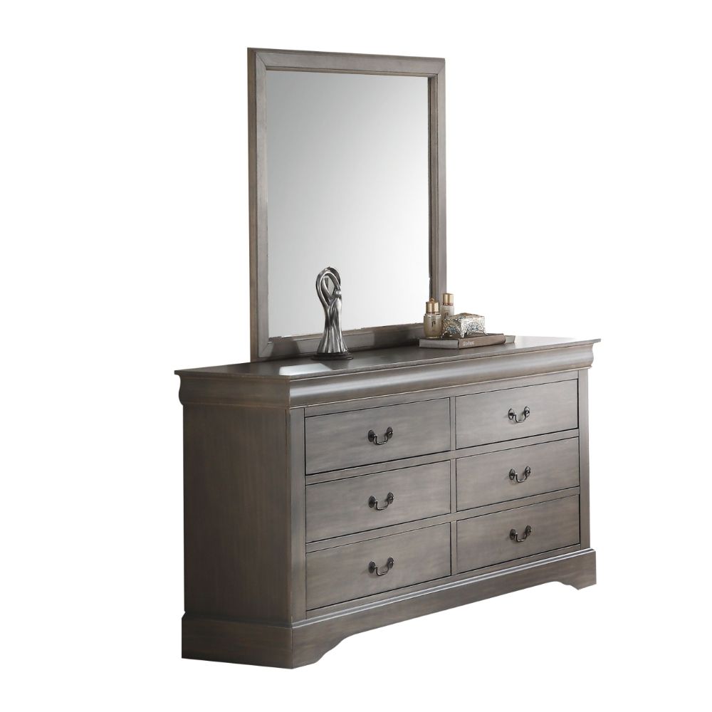Louis Philippe III Antique Gray Mirror