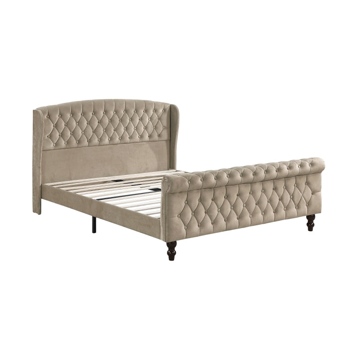 Heirloom Brown Queen Platform Bed