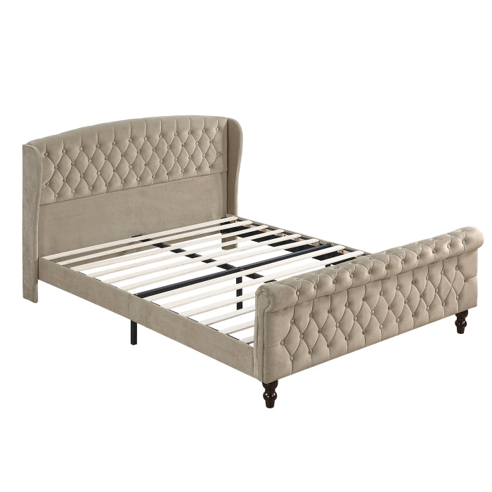 Heirloom Brown Queen Platform Bed