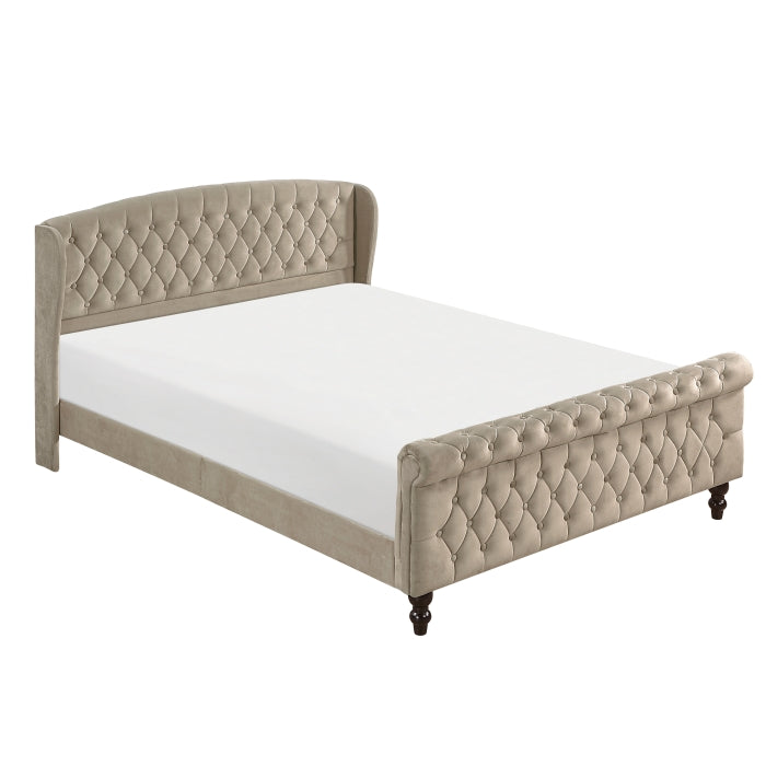 Heirloom Brown Queen Platform Bed