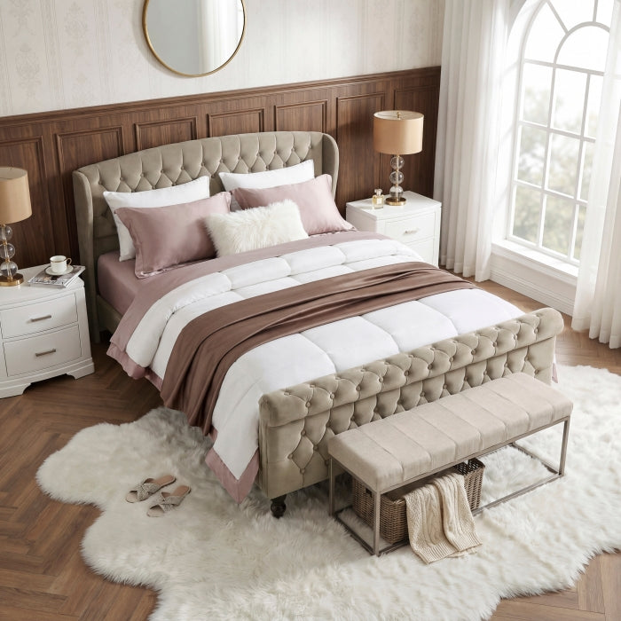 Heirloom Brown Queen Platform Bed