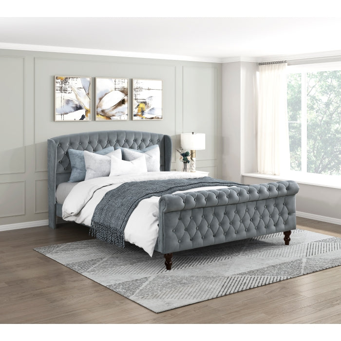 Heirloom Gray Queen Platform Bed