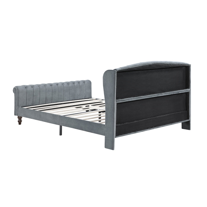 Heirloom Gray Queen Platform Bed