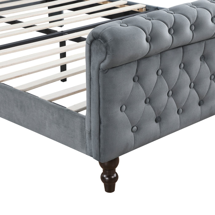 Heirloom Gray Queen Platform Bed