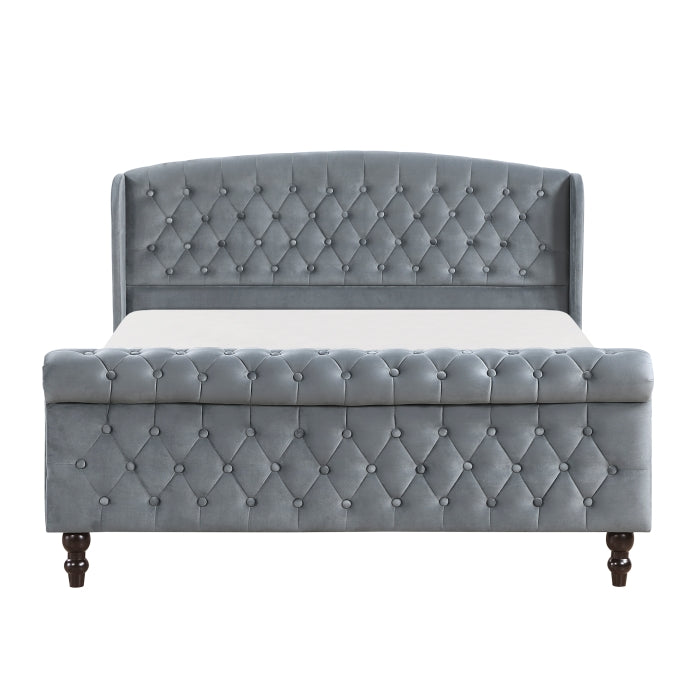 Heirloom Gray Platform Bed Queen
