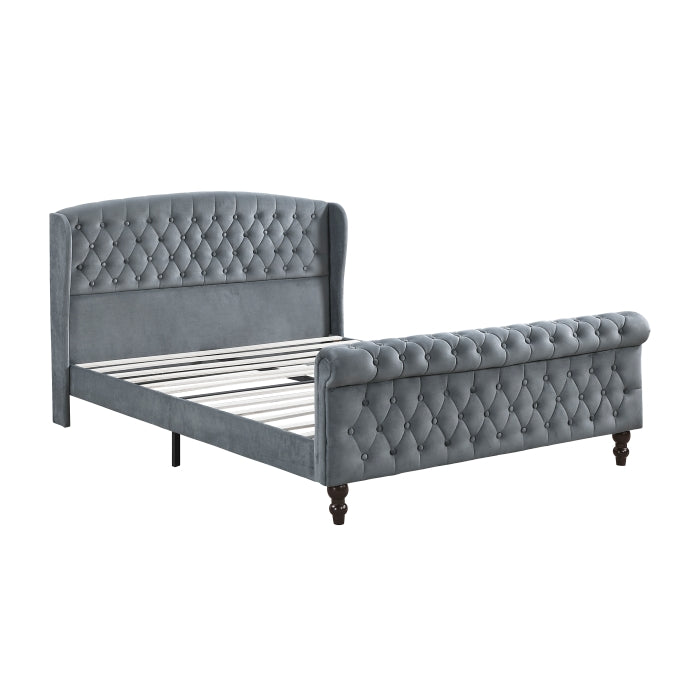 Heirloom Gray Queen Platform Bed