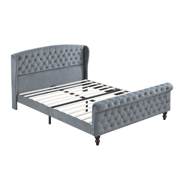 Heirloom Gray Queen Platform Bed