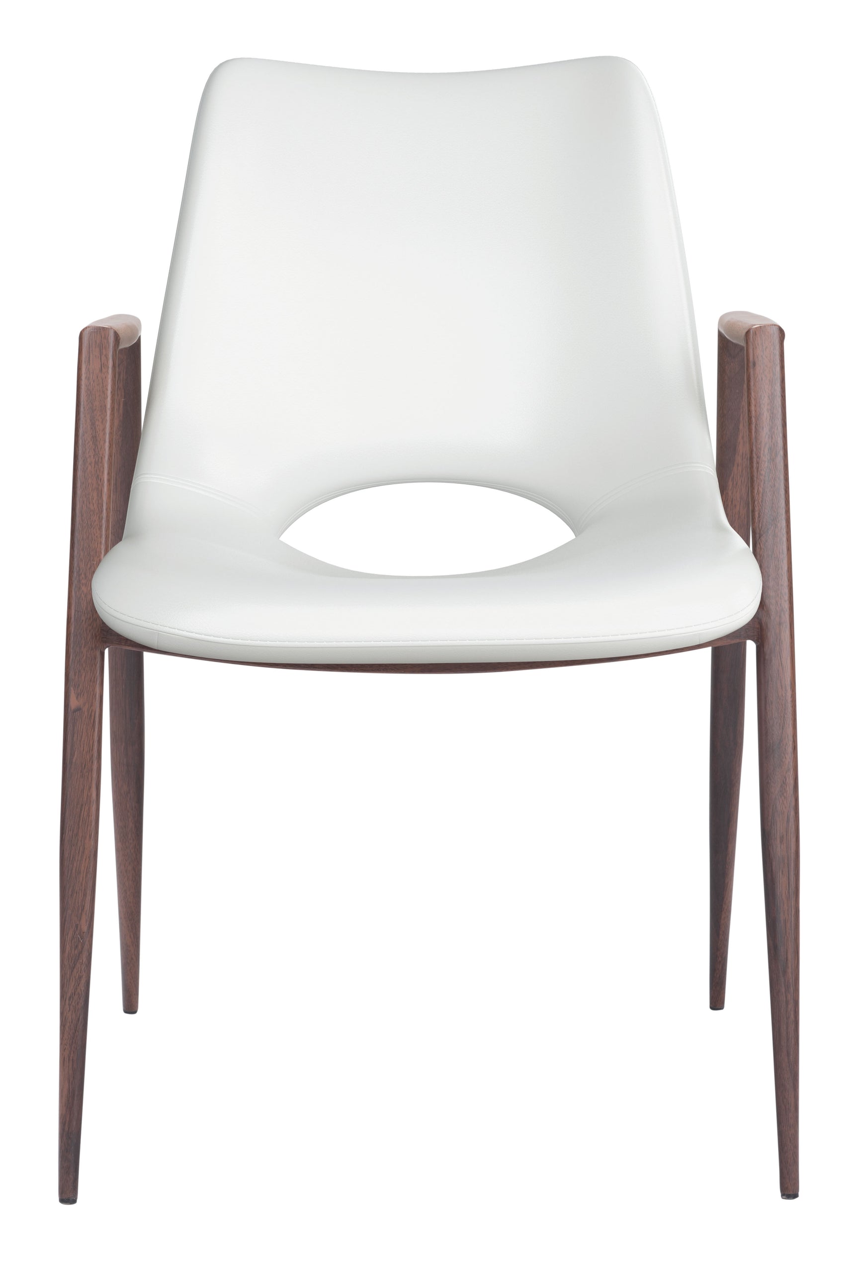 Desi White & Walnut Dining Chair (Set of 2)