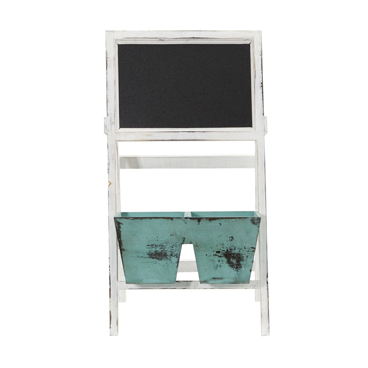 26” Farmhouse Multipurpose Bin and Chalkboard Stand