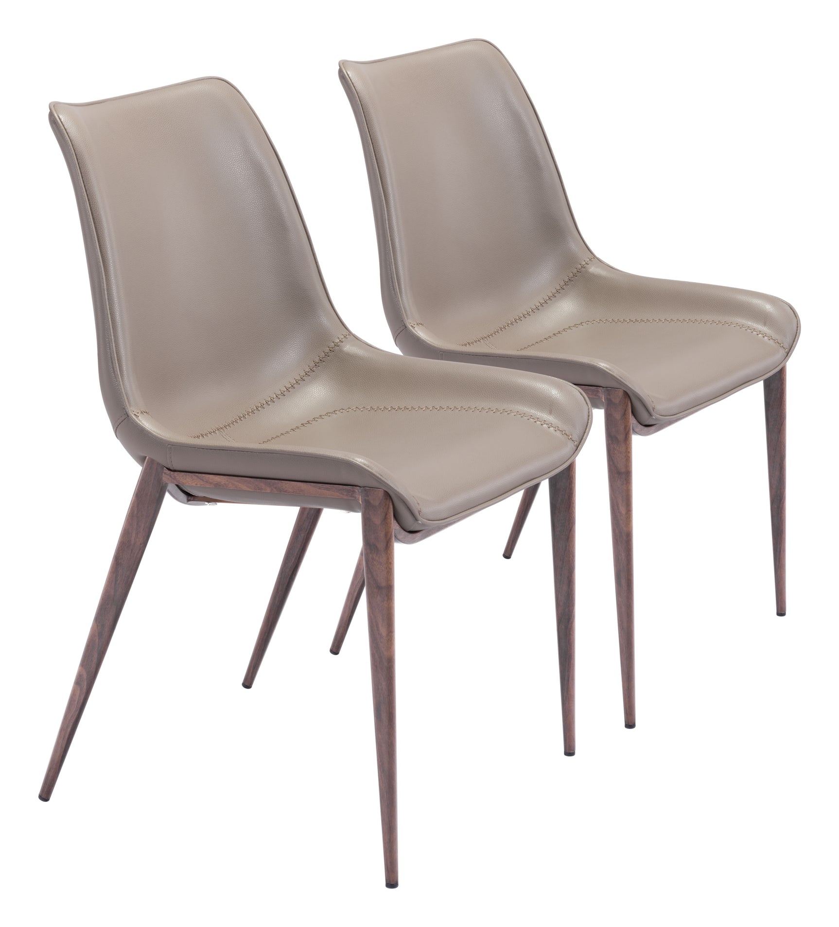 Magnus Brown & Walnut Dining Chair (Set of 2)