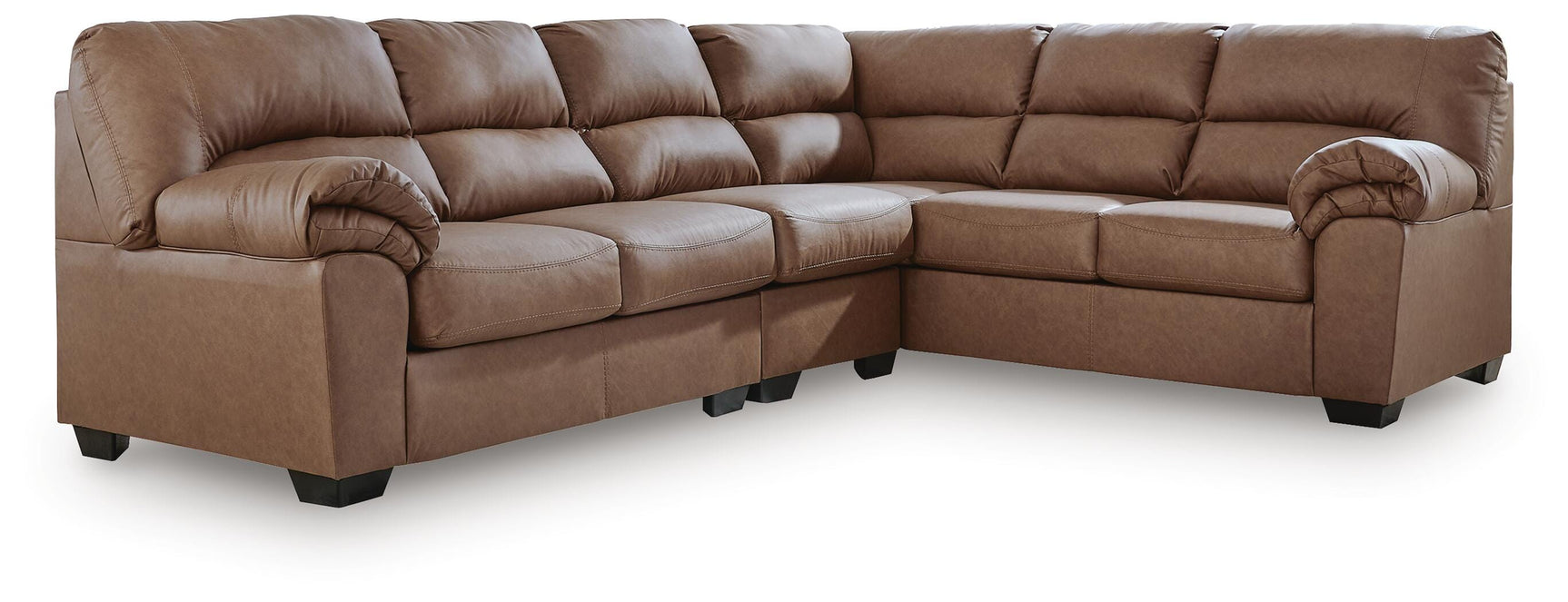 Whitlock Caramel 3-Piece Sectional with Right-Arm Facing Sofa
