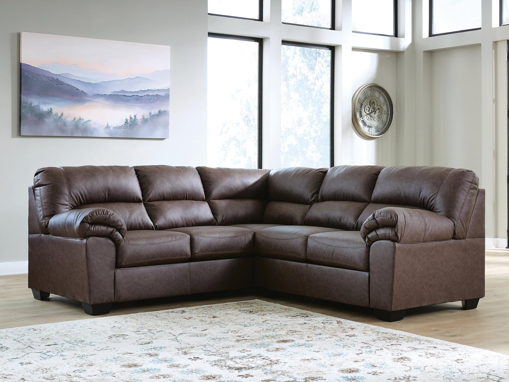 Whitlock Umber 2-Piece Sectional with Left-Arm Facing Sofa