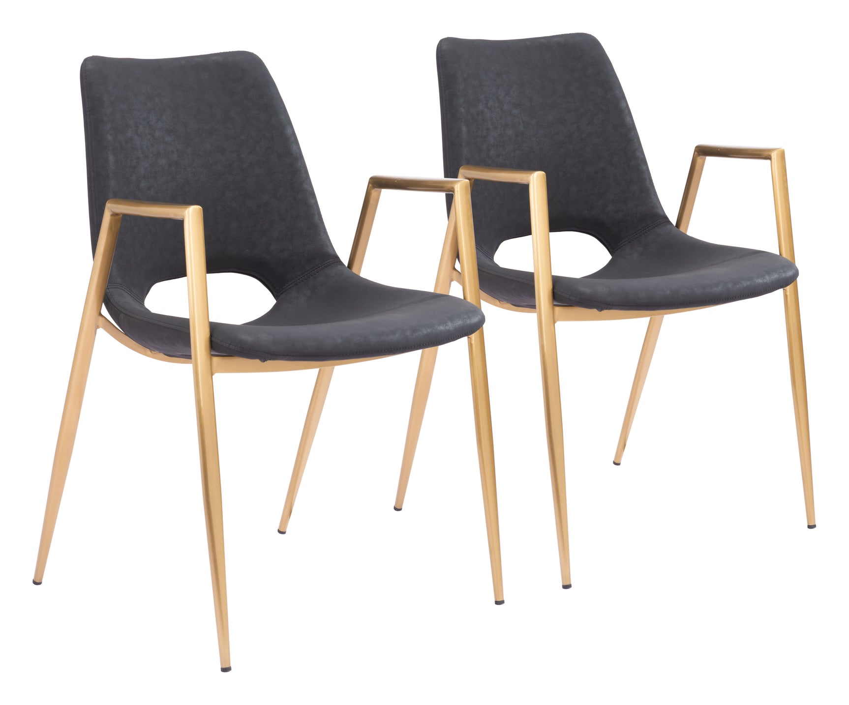 Desi Black & Gold Dining Chair (Set of 2)