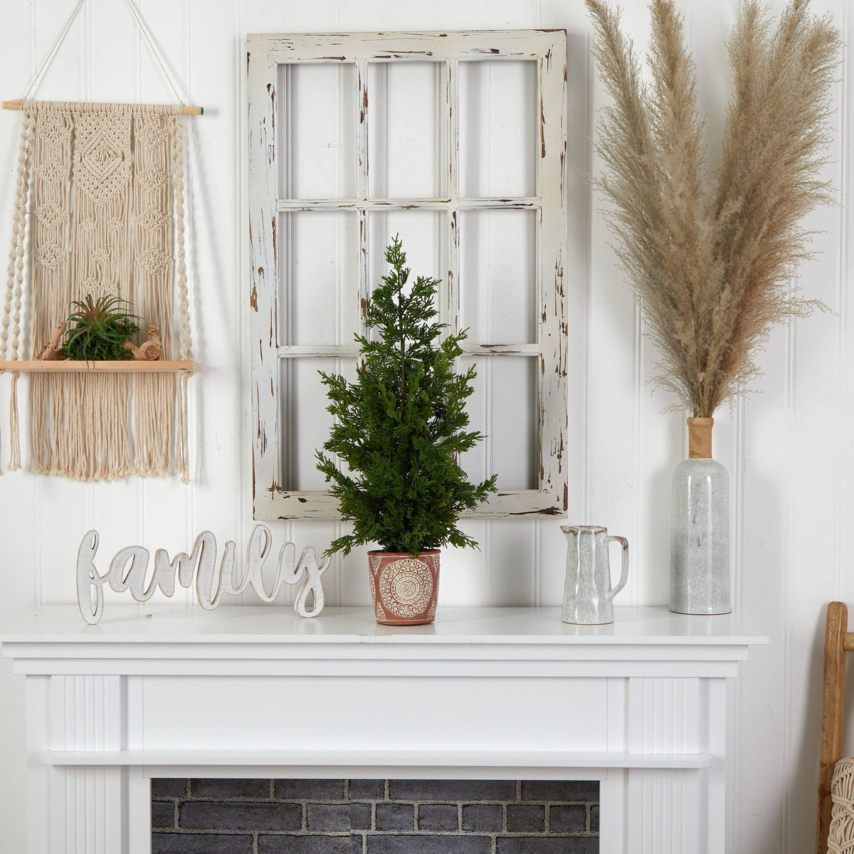 28” Cedar Pine “Natural Look” Artificial Tree in Decorative Planter