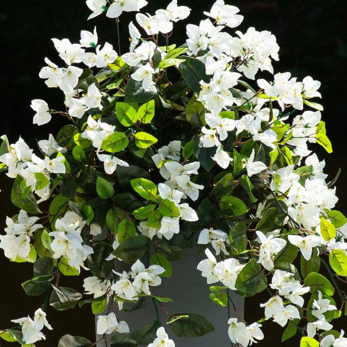 28” UV Resistant Artificial Bougainvillea Hanging Plant (Indoor/Outdoor) - Set of 2