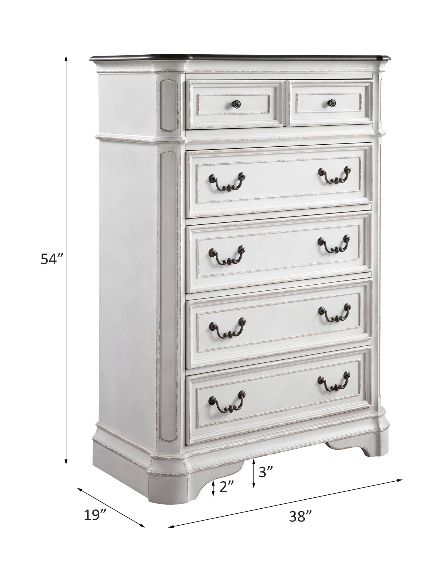 Florian Antique White/Oak Chest