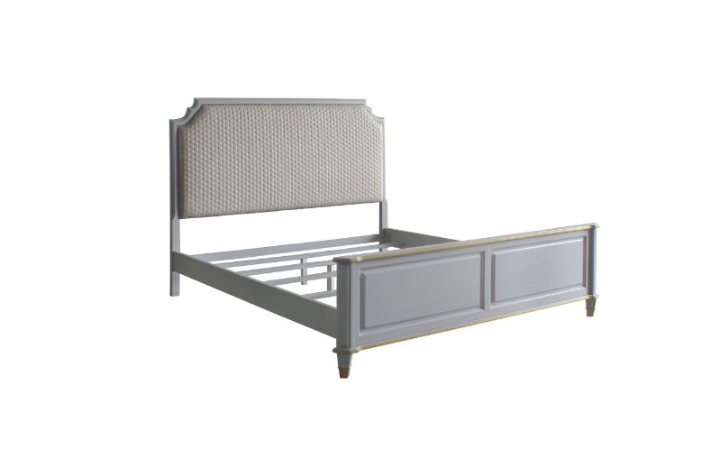 House Marchese Two Tone Beige/Pearl Gray Queen Bed