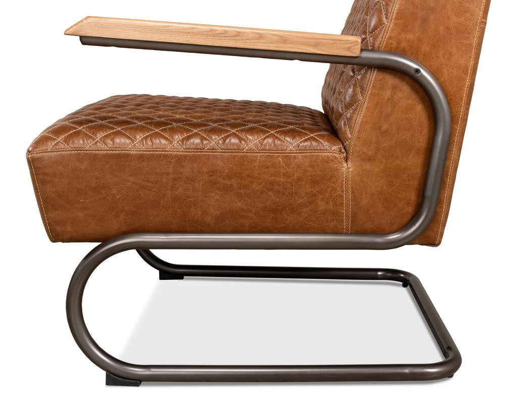Beverly Hills Brown Chair Leather