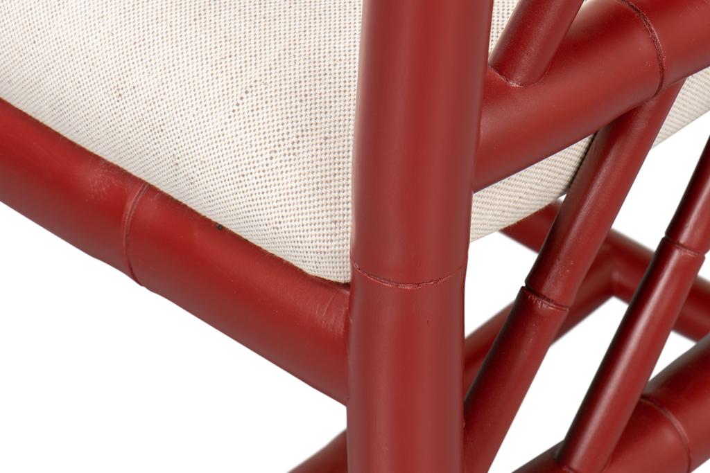 Brighton Bamboo Red Side Chair (Set of 2)