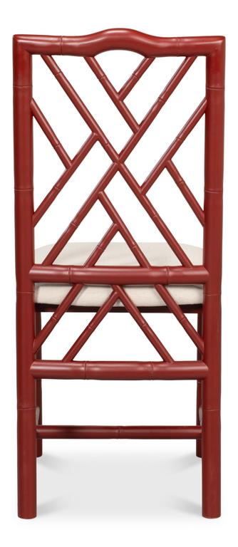 Brighton Bamboo Red Side Chair (Set of 2)