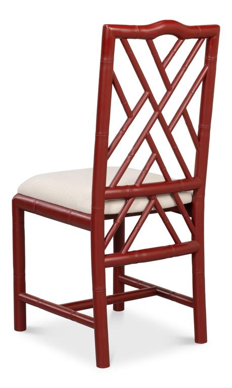 Brighton Bamboo Red Side Chair (Set of 2)