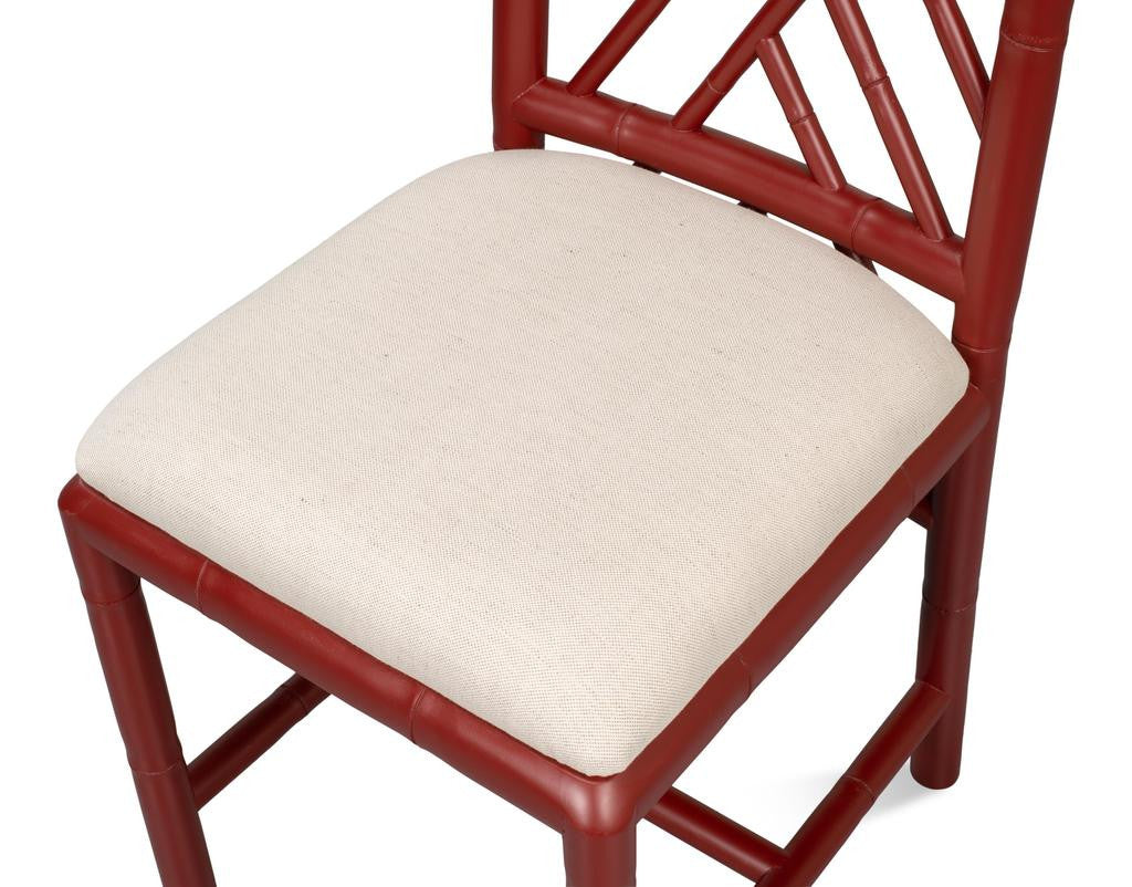 Brighton Bamboo Red Side Chair (Set of 2)