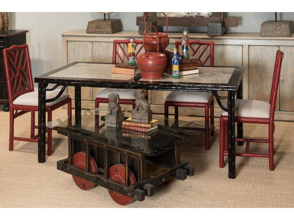 Brighton Bamboo Red Side Chair (Set of 2)