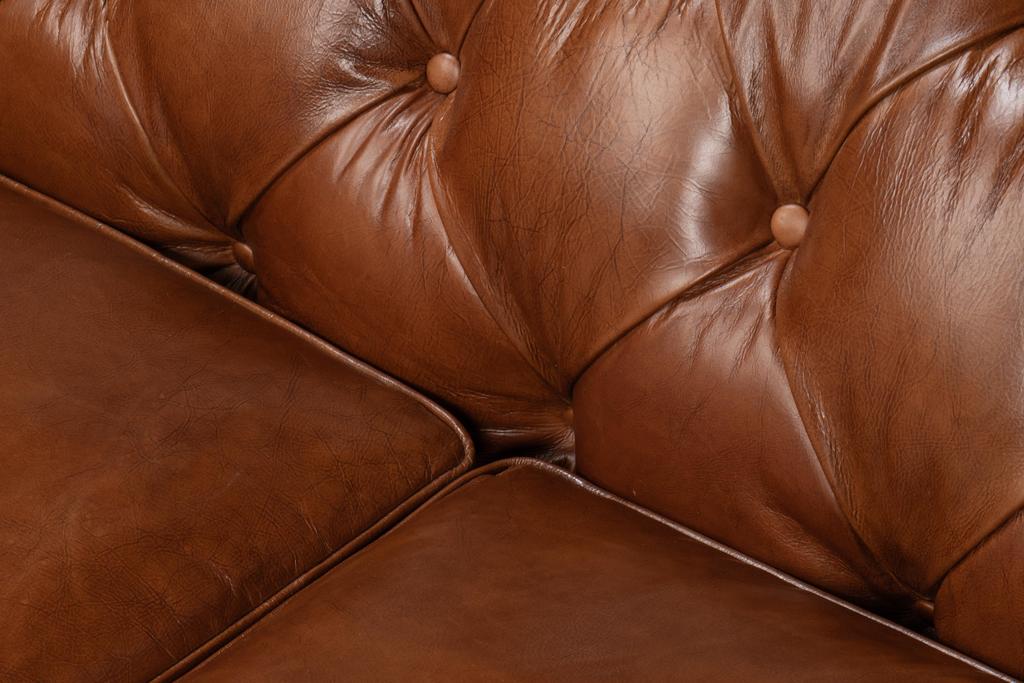 Chesterfield Brown Castered Sofa