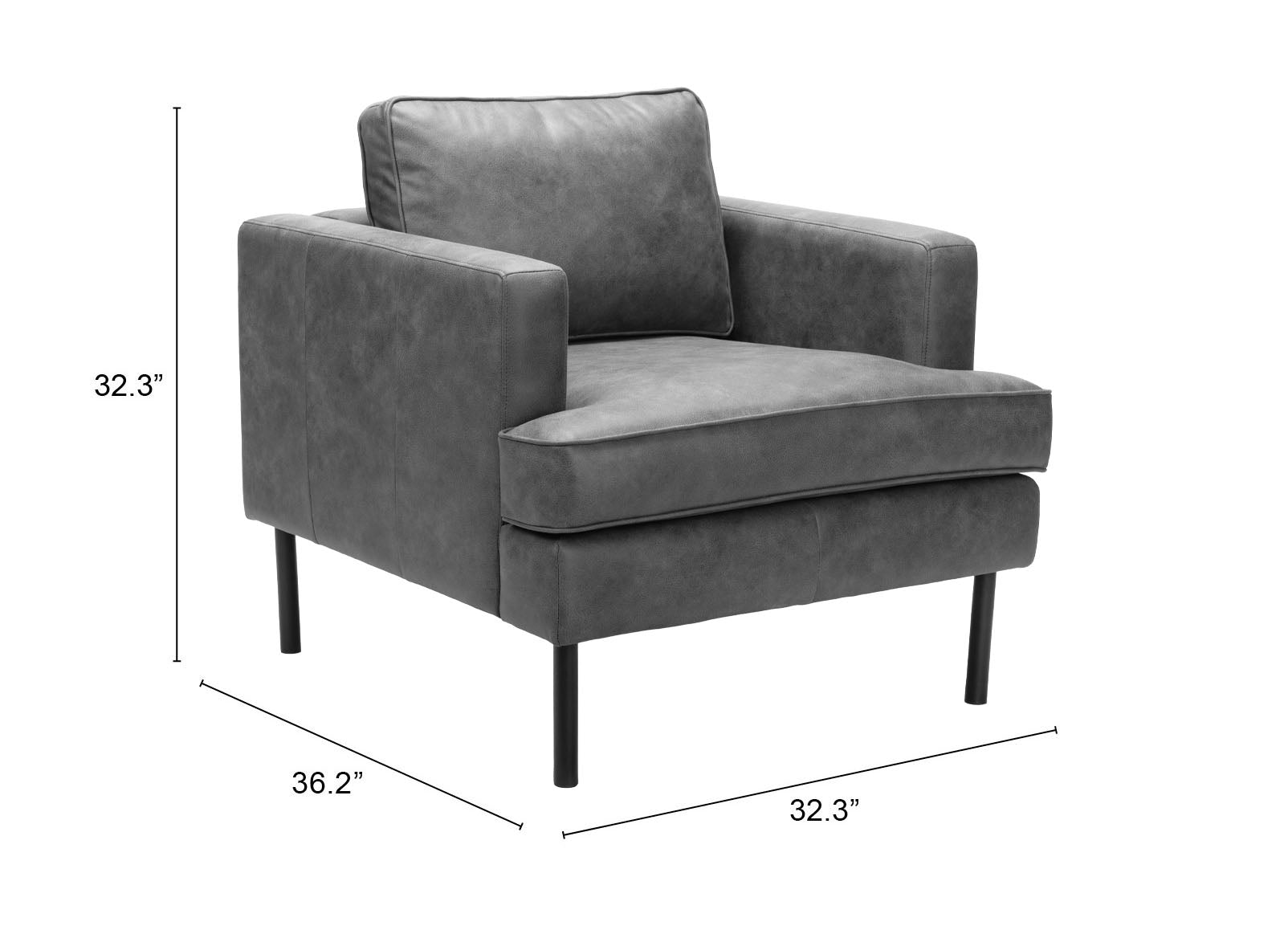 Decade Vintage Gray Armchair