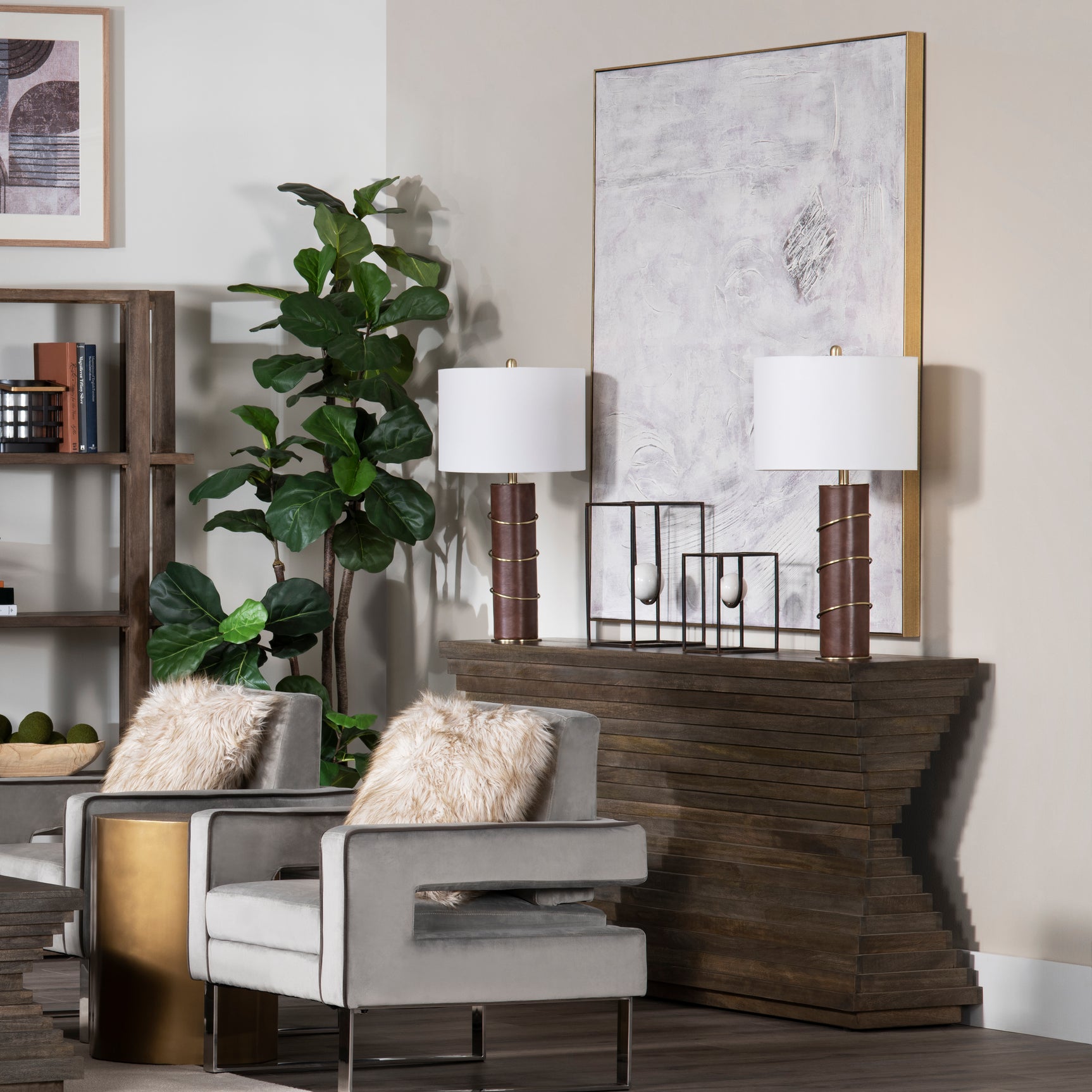 Highland Park Brown/Gray Console Table