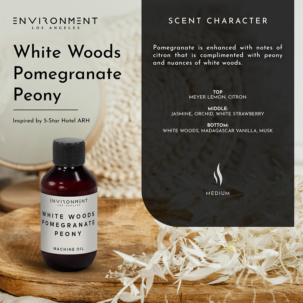 2oz White Woods | Pomegranate | Peony Machine Diffusing Oil (Inspired by The Aria Hotel®) - Ornate Home