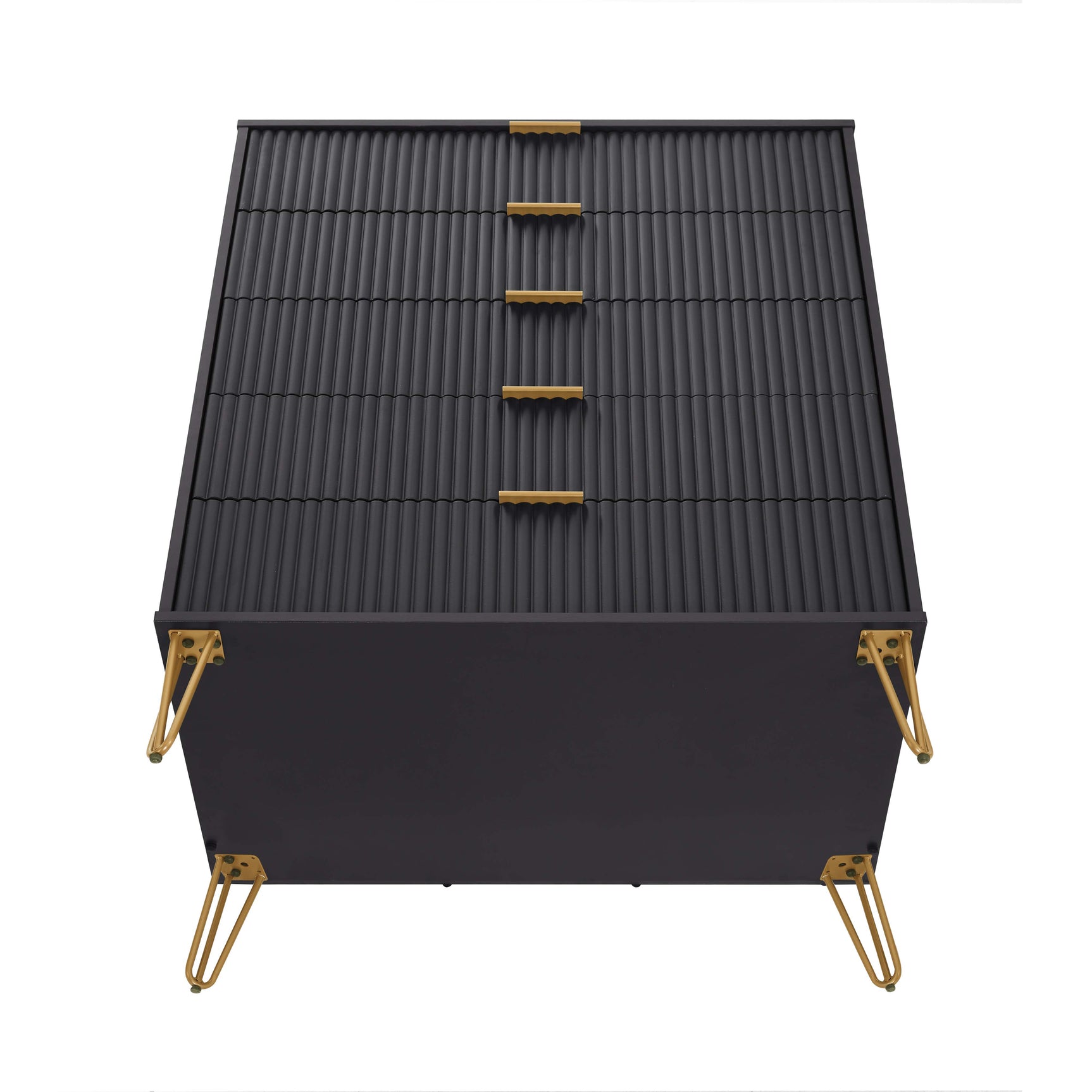 3-Piece DUMBO 5-Drawer Tall Dresser, DUMBO 3-Drawer Standard Dresser and DUMBO Nightstand 2.0 in Black - Ornate Home