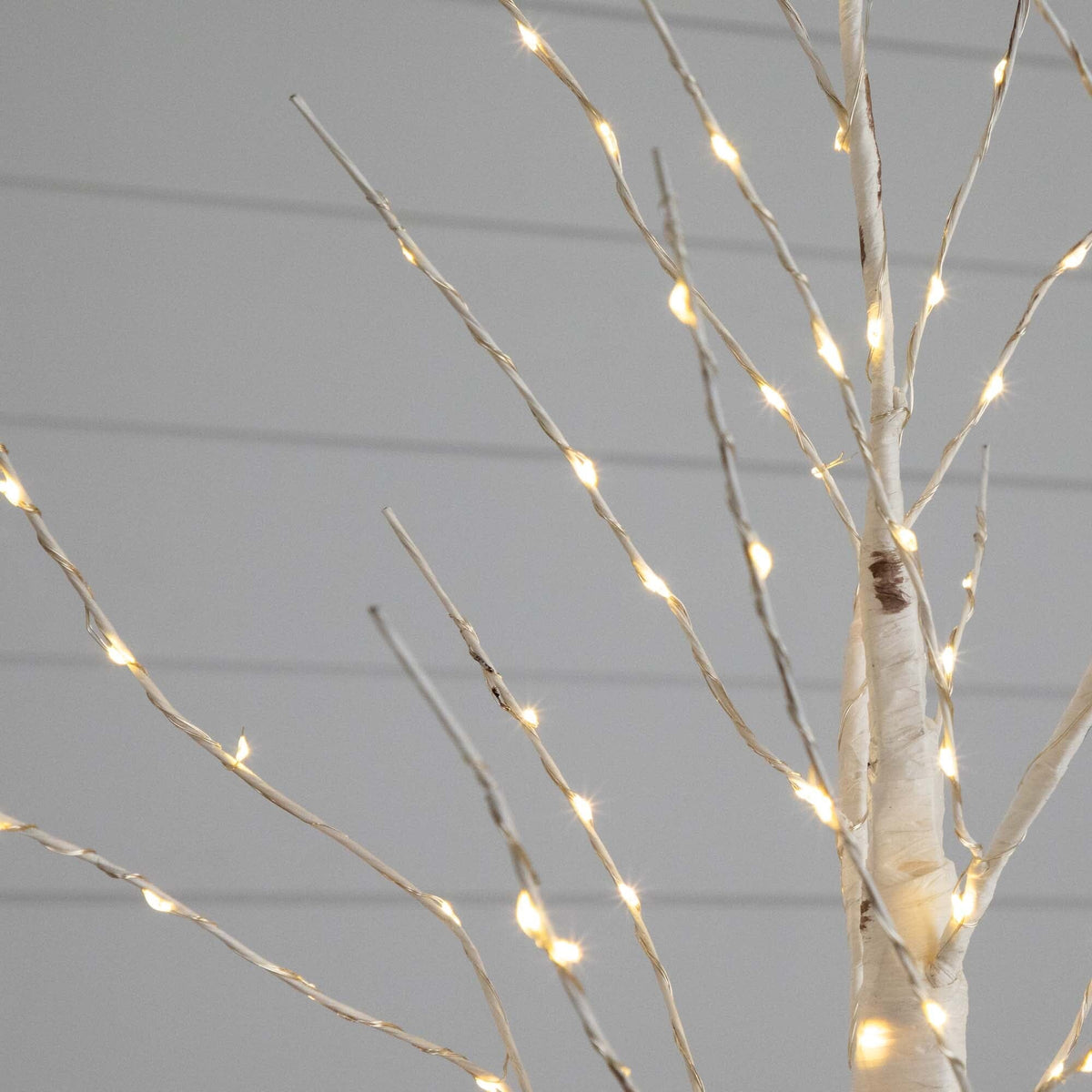 3’ Pre-Lit Artificial White Birch Tree with 120 Warm White LED Lights