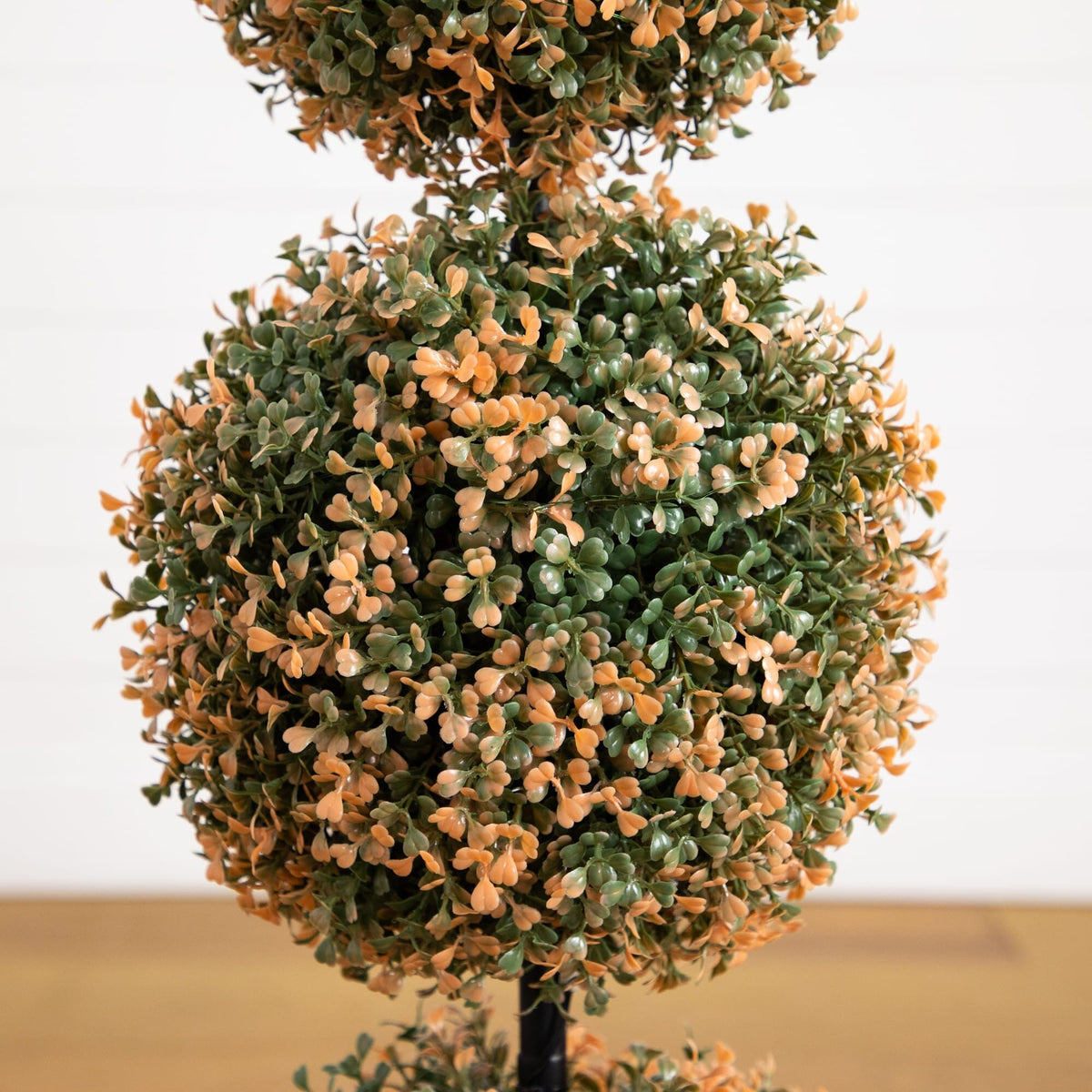 3' UV Resistant Autumn Triple Ball Boxwood Artificial Fall Topiary Tree