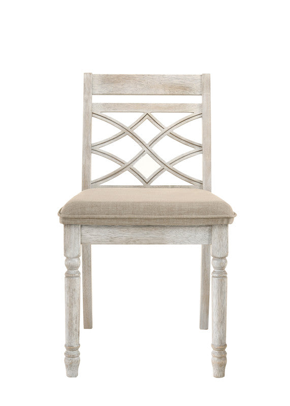 Havanna Off White 19"W Fabric Dining Chair (Set of 2)