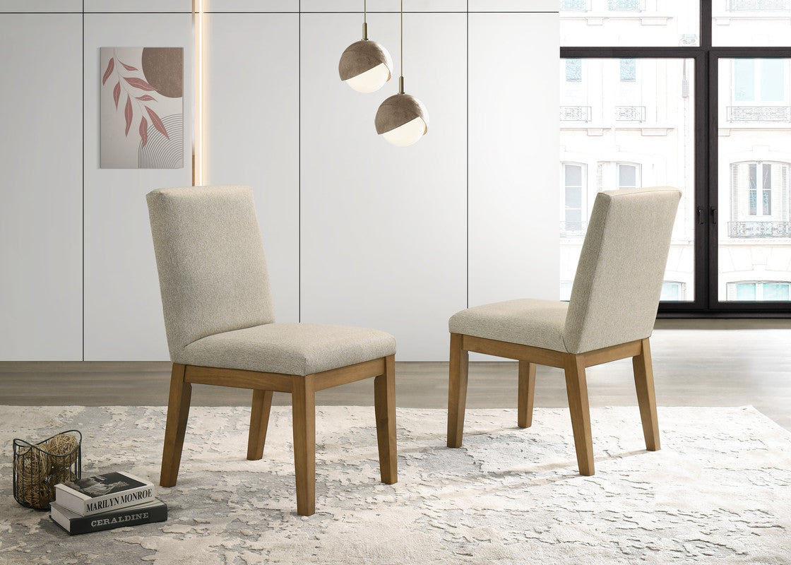 Jasper Driftwood/Beige 19"W Fabric Dining Chair (Set of 2)