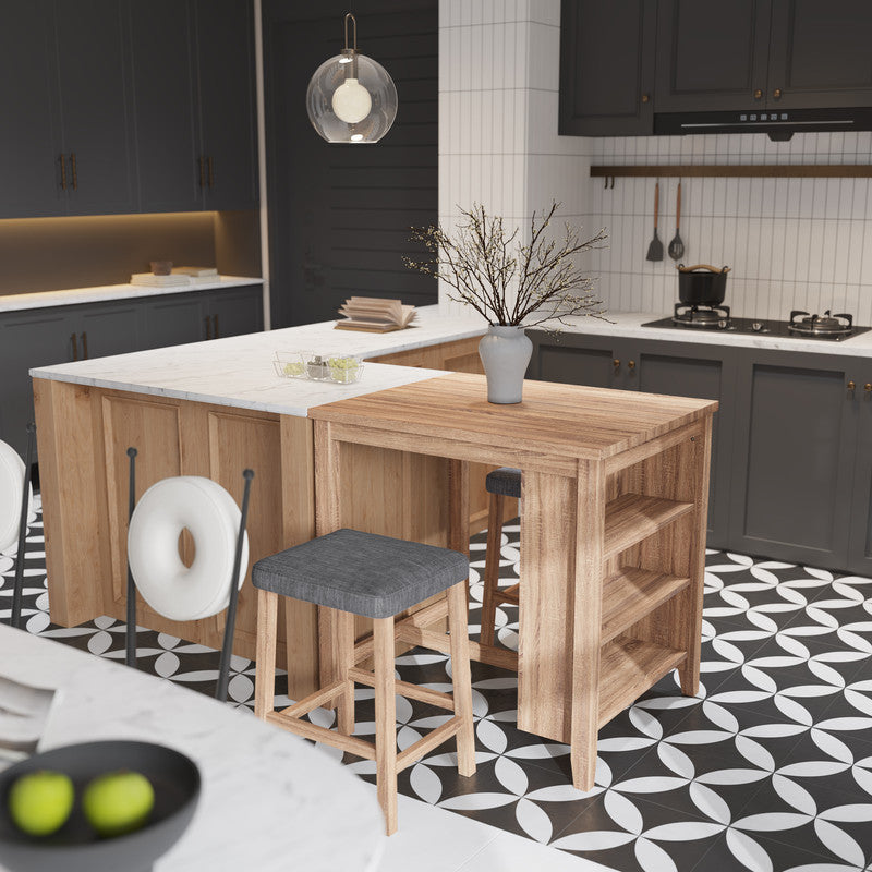 Dawson Oak 36" 3-Piece Counter Height Dining Set