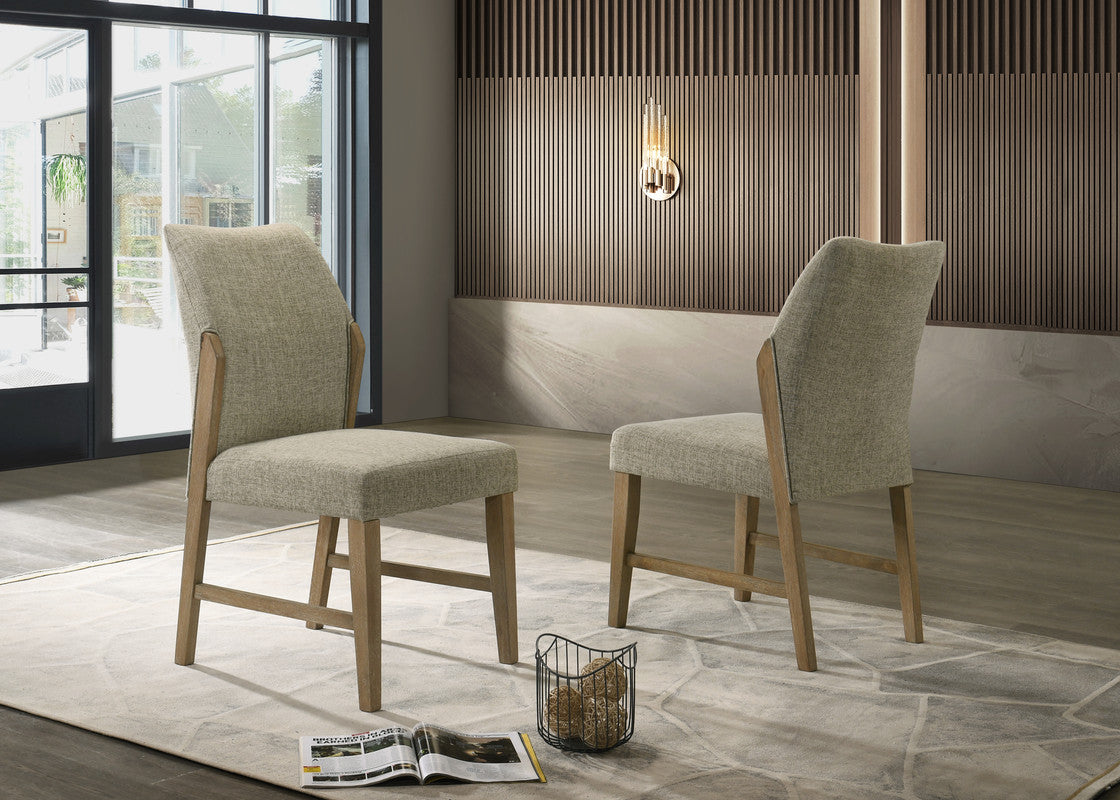 Eden Beige 20"W Linen Dining Chair (Set of 2)