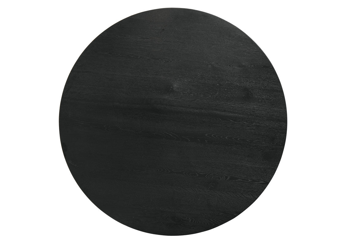 Haven Ebony Black 59" 7-Piece Round Dining Set with Barrel Chairs