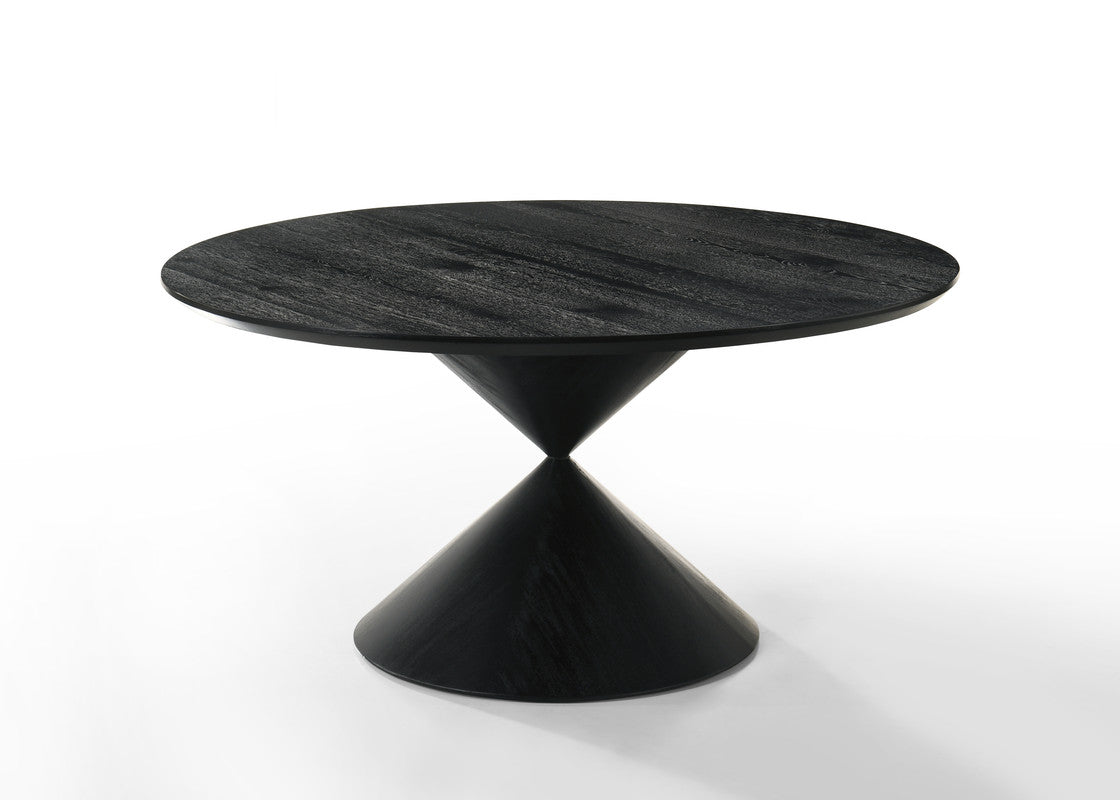Haven Ebony Black 59" Round Dining Table