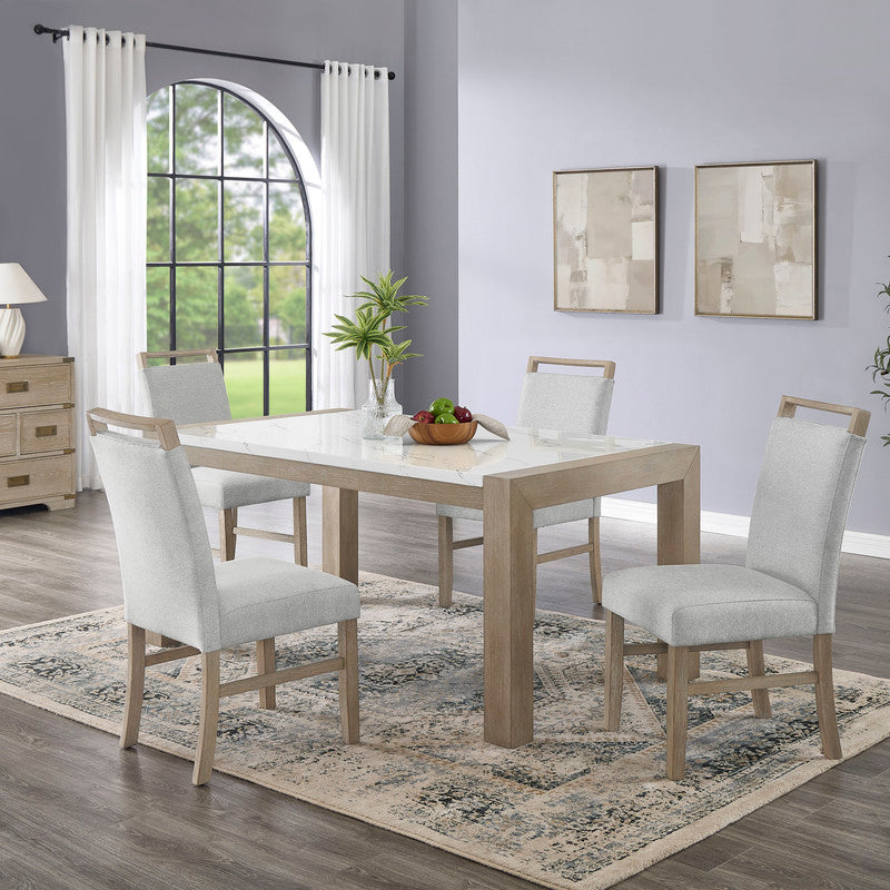 Tabitha Light Oak 66" 5-Piece Rectangular Dining Set