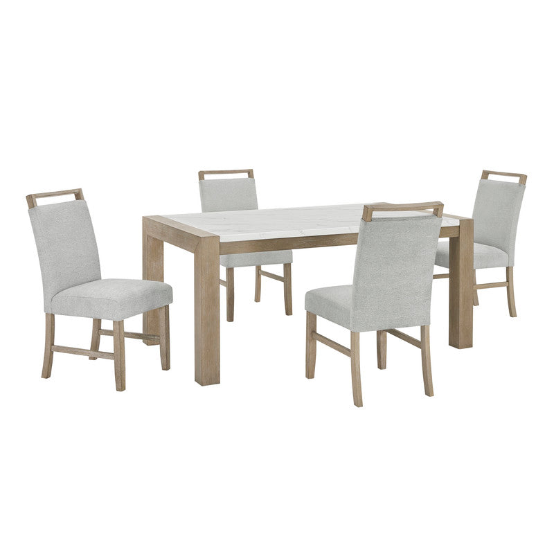 Tabitha Light Oak 66" 5-Piece Rectangular Dining Set