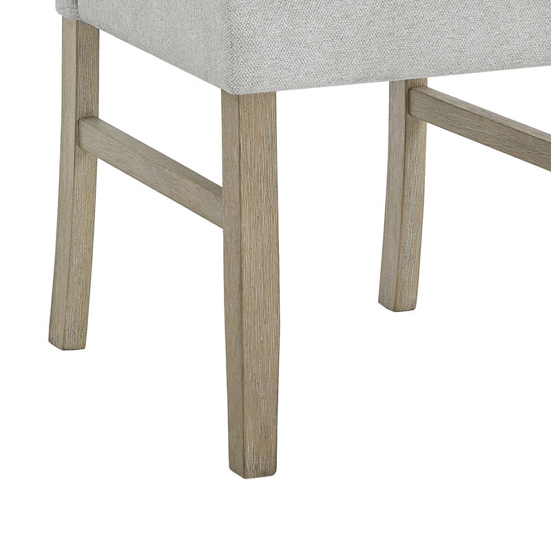 Tabitha Light Oak 19"W Fabric Dining Side Chair (Set of 2)