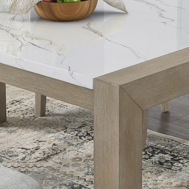 Tabitha Light Oak/Gray 66" 7-Piece Rectangular Dining Set