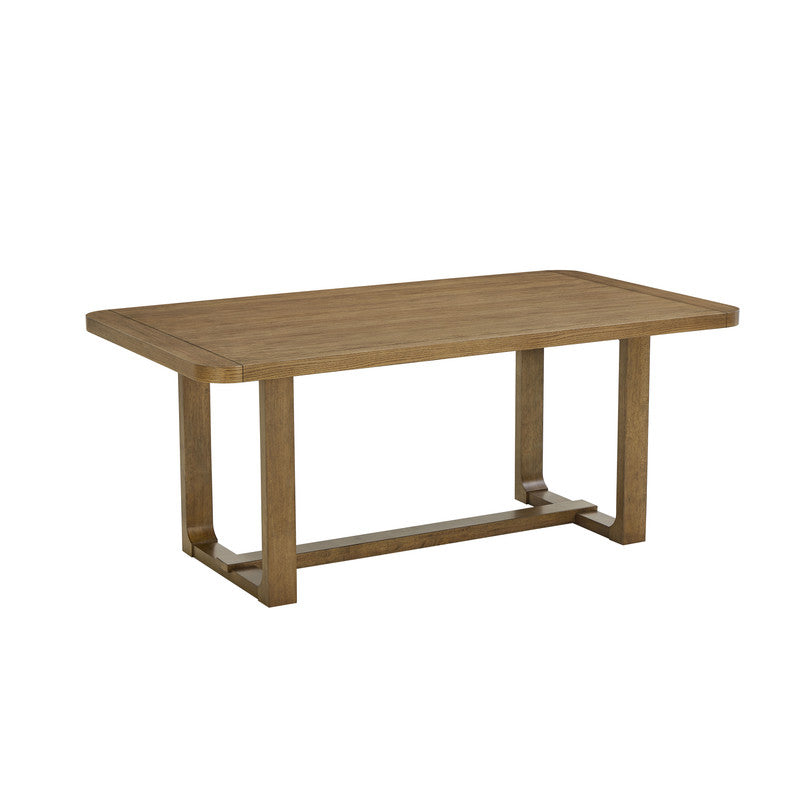 Darla Walnut Oak 72" 6-Piece Rectangular Dining Set with Bench