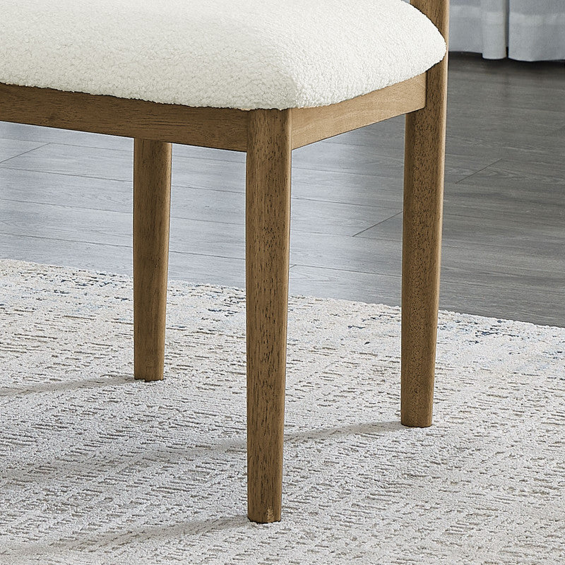 Darla Walnut Oak 20"W Sherpa Dining Side Chair (Set of 2)