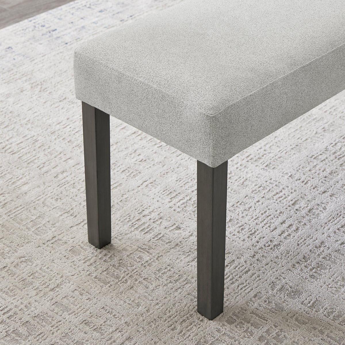 Selena Gray 40"W Fabric Dining Bench