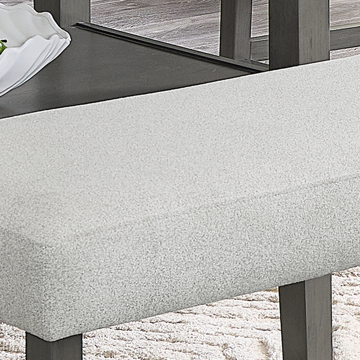 Selena Gray 40"W Fabric Counter Height Bench