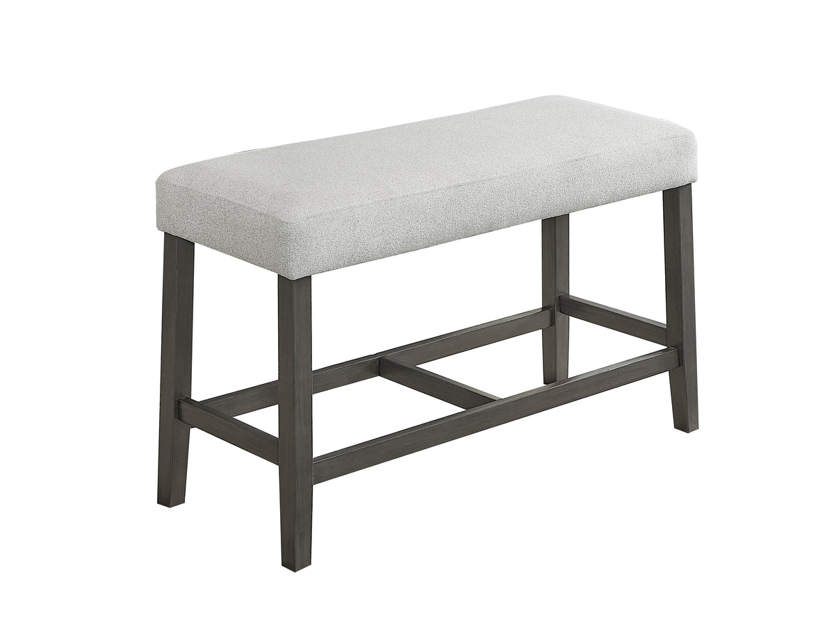 Selena Gray 40"W Fabric Counter Height Bench