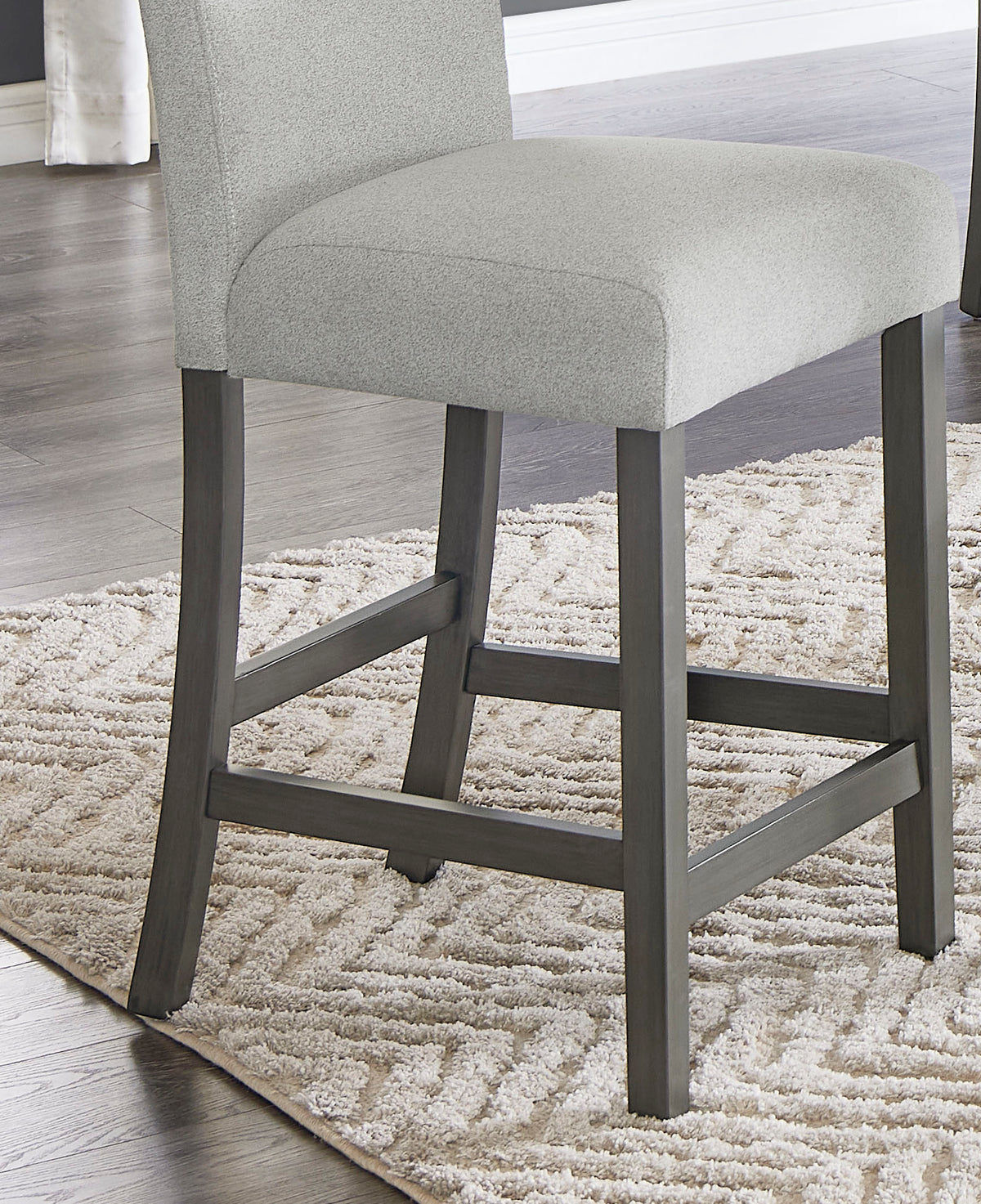Selena Gray 19"W Fabric Counter Height Chair (Set of 2)